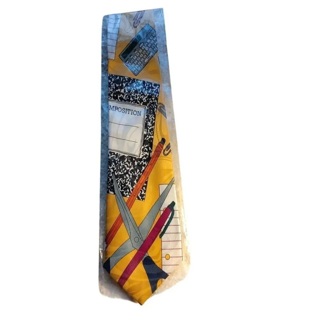 Rare Vintage Handmade Tie by Studio 2001 Teachers Pet